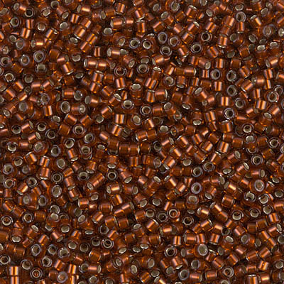 Delica 11/0 Silver Lined Glazed Dark Topaz
