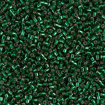 Delica 11/0 Silver Lined Emerald Green