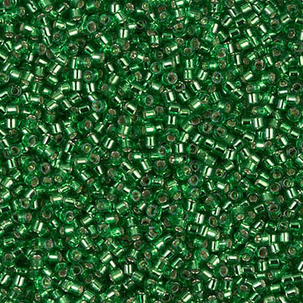 Delica 11/0 Silver Lined Green