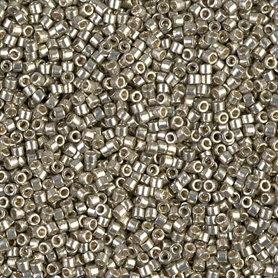 Delica 11/0  Duracoat Galvanized Light Pewter