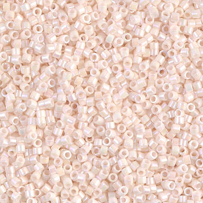 Delica 11/0 Opaque Blushed White AB