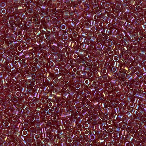 Delica 11/0 Transparent Dk Cranberry AB