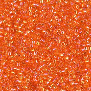 Delica 11/0 Transparent Tangerine AB