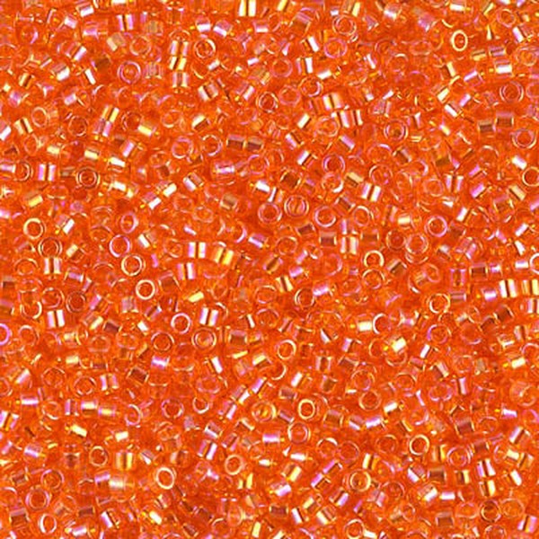 Delica 11/0 Transparent Tangerine AB