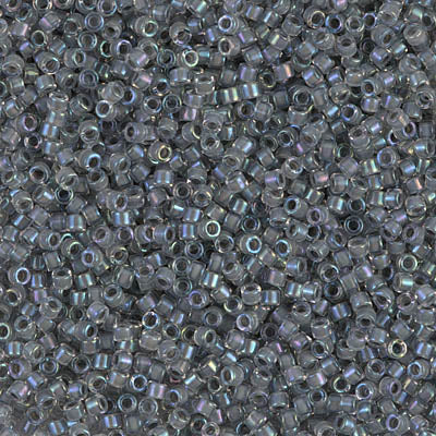 Delica 11/0 Gray Lined Crystal AB