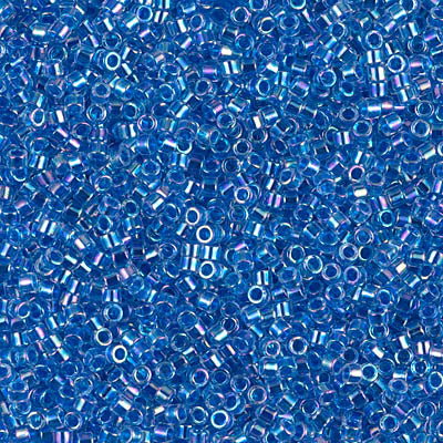 Delica 11/0 Blue Lined Crystal AB
