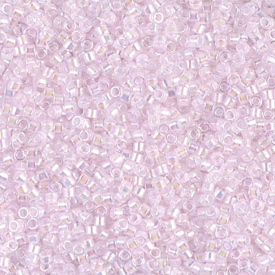 Delica 11/0 Light Pink Lined Crystal AB