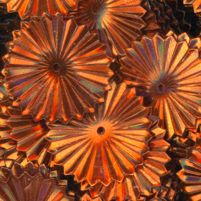 16mm Metallic Sunburst Orange 1000 count