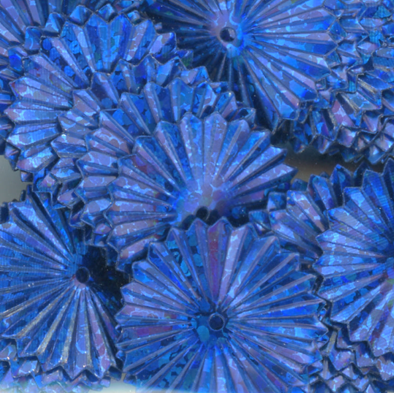 16mm Hologram Sunburst Cobalt Blue 1000 count