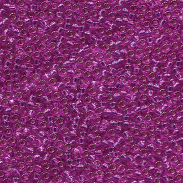 11/0 Miyuki Dyed Silver Lined Magenta 24-gram tube