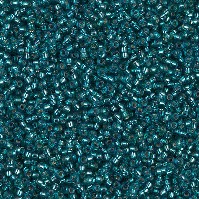 11/0 Miyuki Dyed Silver Lined Teal 24-gram tube