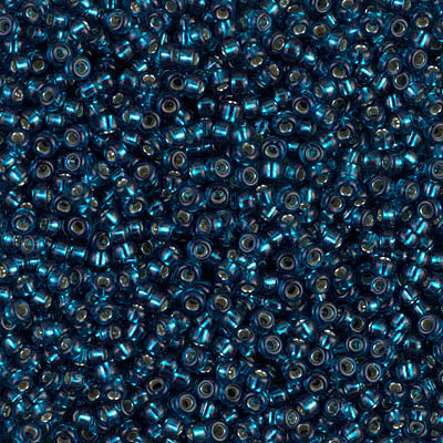 11/0 Miyuki Dyed Silver Lined Blue Zircon 24-gram tube