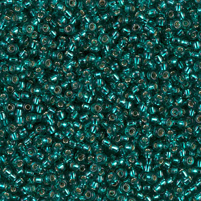 11/0 Miyuki Silver Lined Teal 24-gram tube