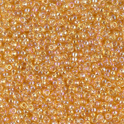 11/0 Miyuki Transparent Rainbow Lt Topaz 24-gram tube