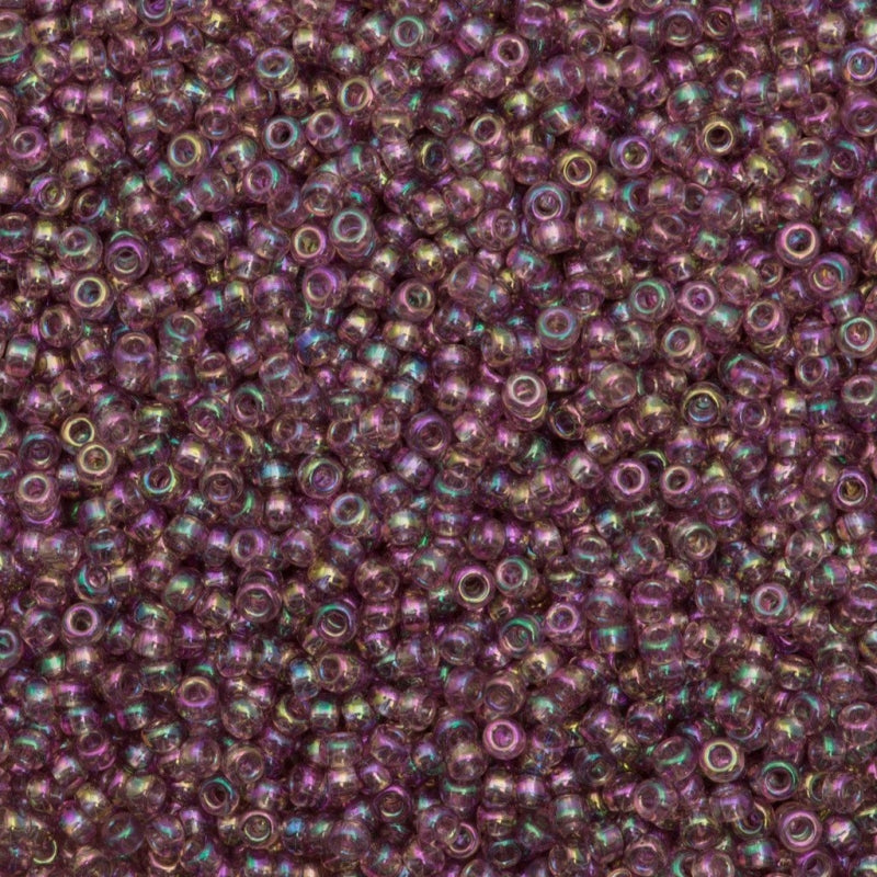 11/0 Miyuki Transparent Dk. Amethyst AB 24-gram tube