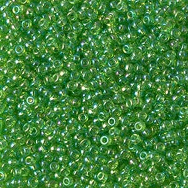 11/0 Miyuki Transparent Light Green AB 24-gram tube
