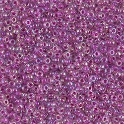 11/0 Miyuki Raspberry Lined Crystal AB 24-gram tube