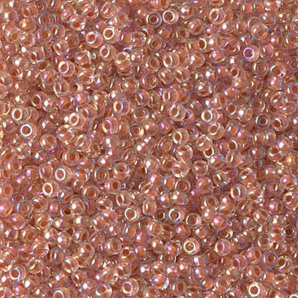 11/0 Miyuki Salmon Lined Crystal AB 24-gram tube