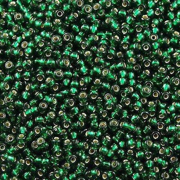 11/0 Miyuki Silver Lined Dark Emerald 24-gram tube