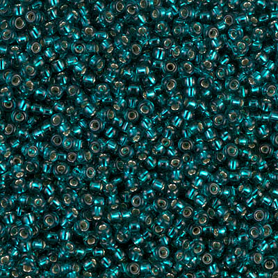 11/0 Miyuki Silver Lined Dark Teal 24-gram tube