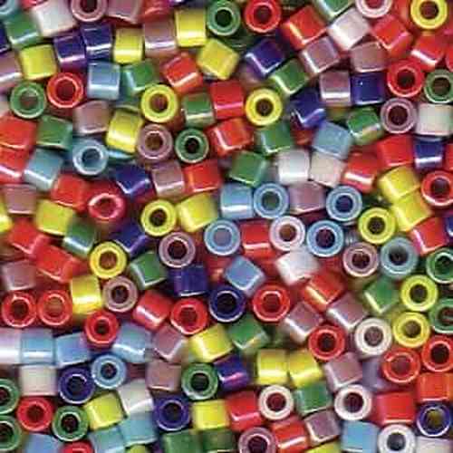 Opaque Rainbow AB Delica 10/0 seed beads with iridescent finish for jewelry making