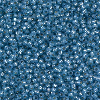11/0 Miyuki Duracoat Silver Lined Powder Blue 24-gram tube