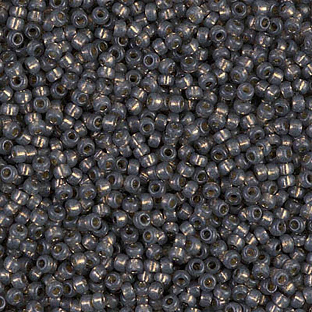Close-up of small gray glass beads