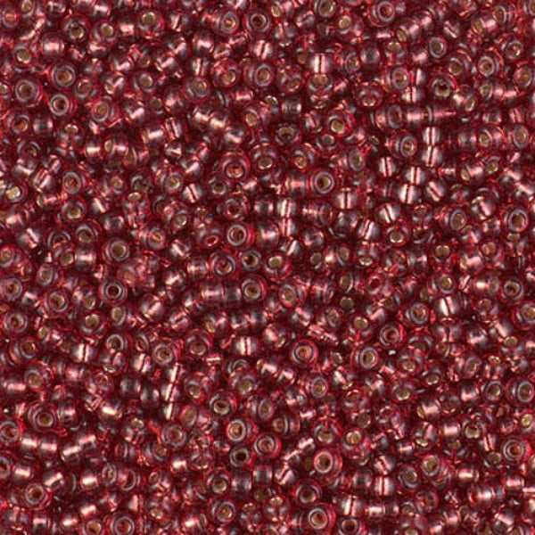 Close-up of red glass beads