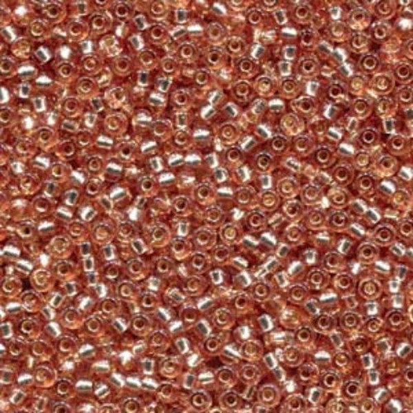 Close-up of small rose gold beads