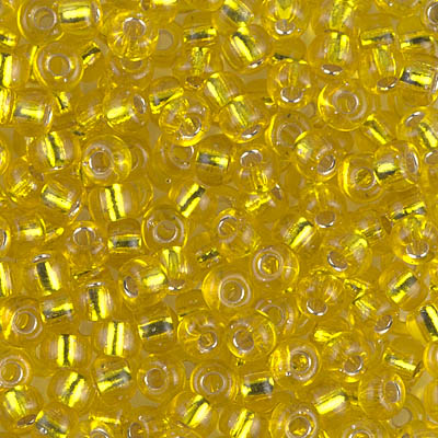 6/0 Miyuki Silver Lined Yellow 20-gram tube