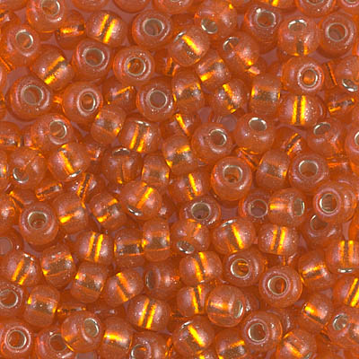 6/0 Miyuki Silver Lined Orange 20-gram tube