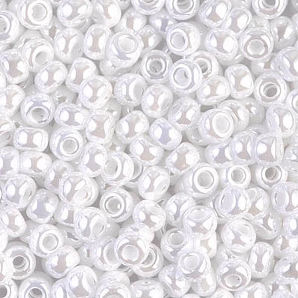 6/0 Miyuki White Ceylon 20-gram tube