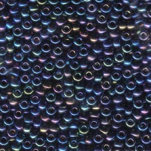 6/0 Miyuki Black AB 20-gram tube