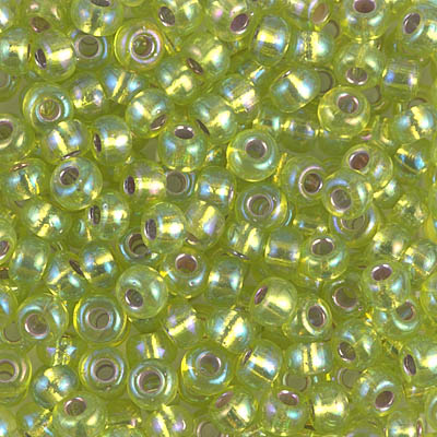 6/0 Miyuki Silver Lined Chartreuse AB 20-gram tube