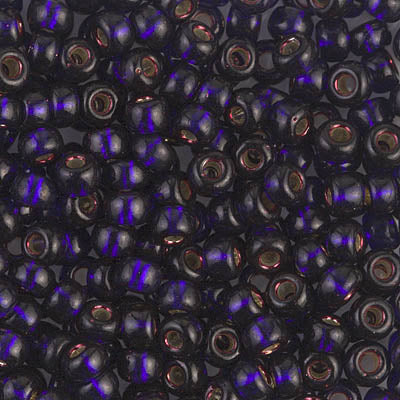 6/0 Miyuki Dyed Silver Lined Dark Purple 20-gram tube