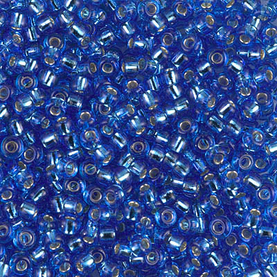 8/0 Miyuki Silver Lined Sapphire 22-gram tube