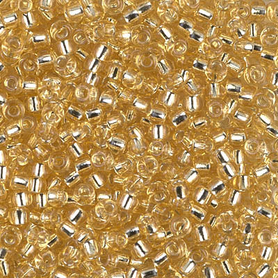 8/0 Miyuki Silver Lined Light Gold 22-gram tube