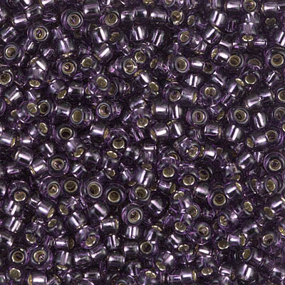 8/0 Miyuki Silver Lined Amethyst 22-gram tube