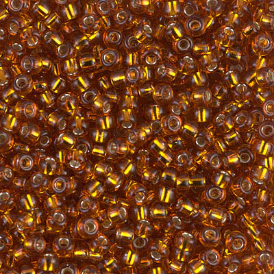 8/0 Miyuki Silver Lined Topaz 22-gram tube
