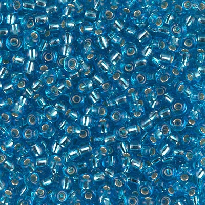 8/0 Miyuki Silver Lined Dark Aqua 22-gram tube