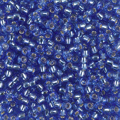 8/0 Miyuki Silver Lined Dk. Cornflower Blue 22-gram tube