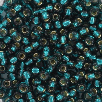 8/0 Miyuki Silver Lined Dark Teal 22-gram tube