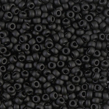 8/0 Miyuki Matte Black 22-gram tube