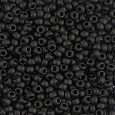 8/0 Miyuki Matte Black 22-gram tube