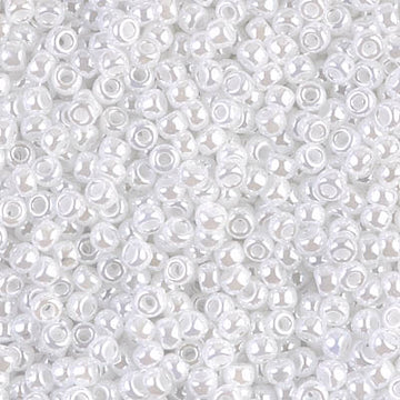 8/0 Miyuki White Ceylon 22-gram tube