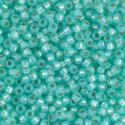 8/0 Miyuki Dyed S/L Mint Green Alabaster 22-gram tube