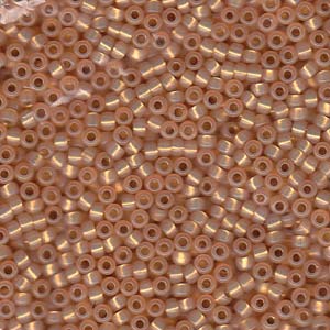 8/0 Miyuki Dyed S/L Pale Peach Alabaster 22-gram tube