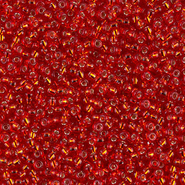 11/0 Miyuki Silver Lined Flame Red 24-gram tube