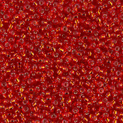 11/0 Miyuki Silver Lined Flame Red 24-gram tube