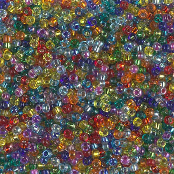 multicolored glass beads